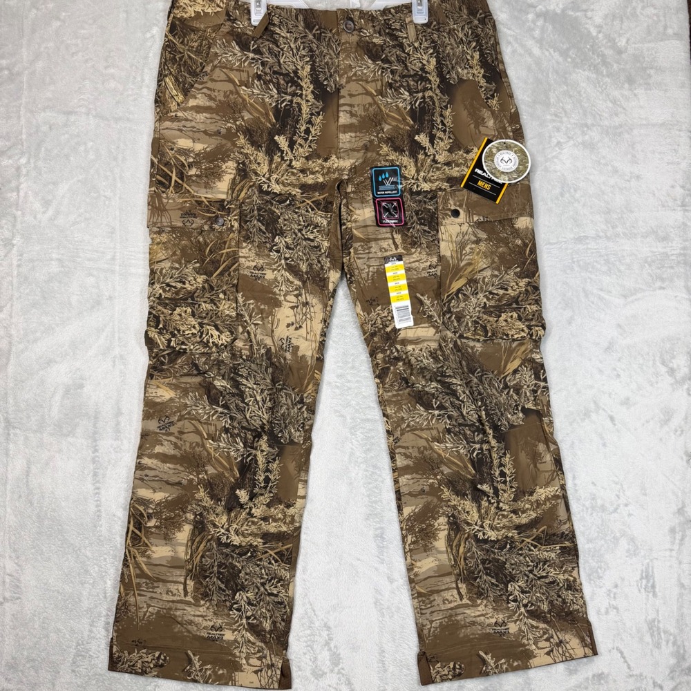 Realtree Max-1 XT Mens Performance Pants 2XL 44/46 Camo Water Repellent LP1005